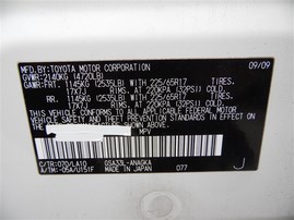2010 TOYOTA RAV-4 LIMITED WHITE 3.5 AT 4WD Z21381